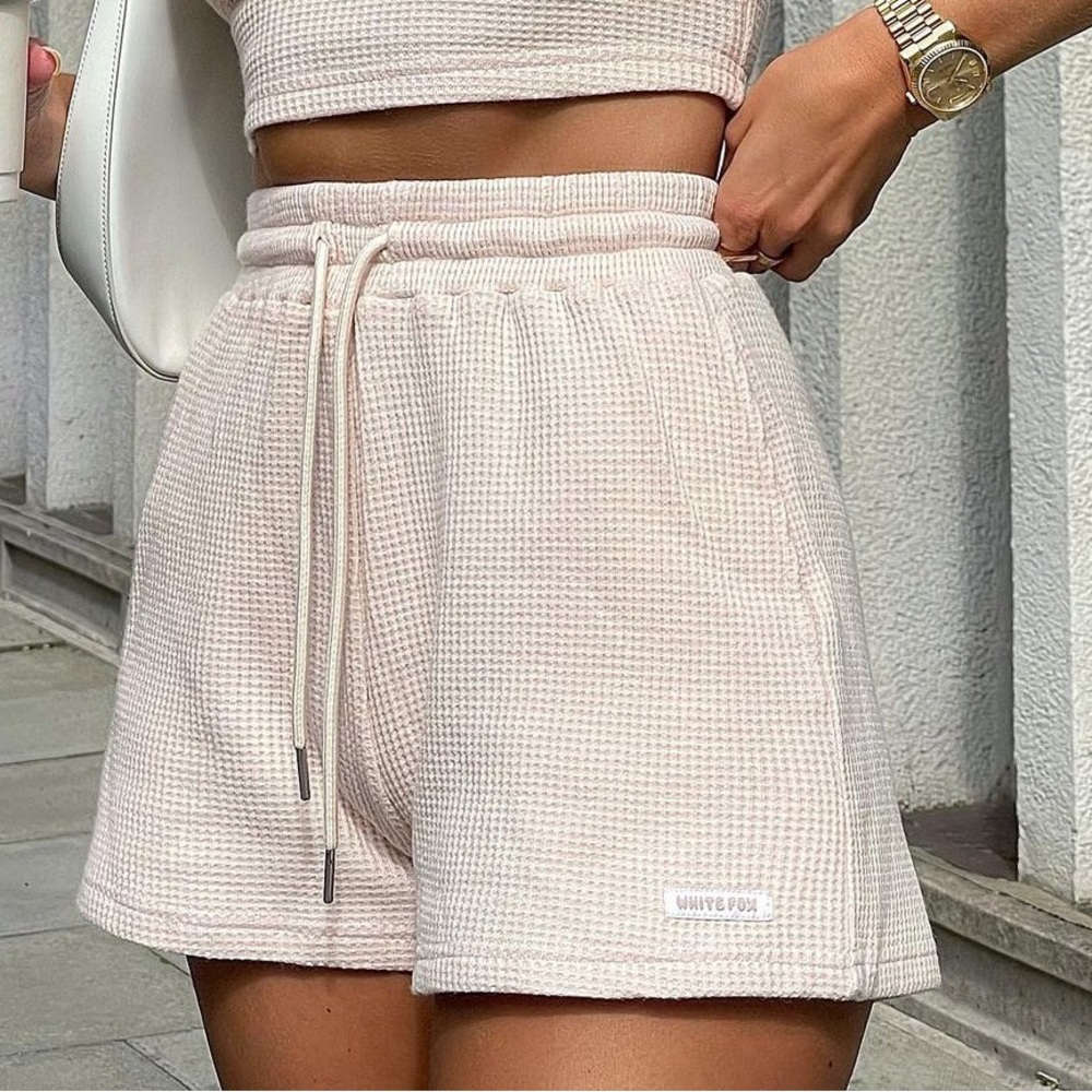 White Fox New Location Waffle Short Charcoal Grey